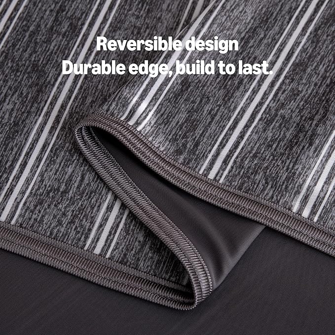 Amazon Basics Striped Cooling Blanket for Hot Sleepers, Reversible Lightweight Thin Throw Blanket for Bed, Couch and Sofa, King (90" x 108"), Dark Gray Striped