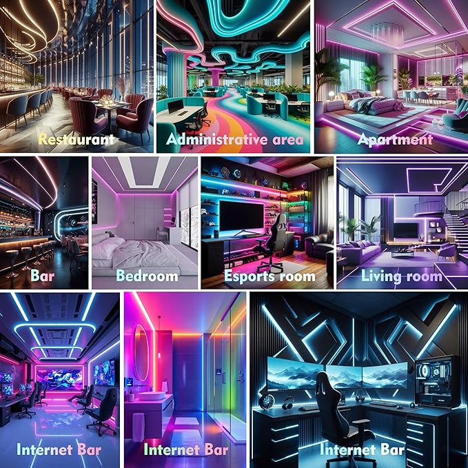 9.84ft LED Neon Rope Lights, Waterproof Music Sync Strip Lights with Remote & APP Control, USB-Powered Flexible Lighting for Christmas Halloween Decor, Gaming Room Bedroom Indoor Outdoor Decoration