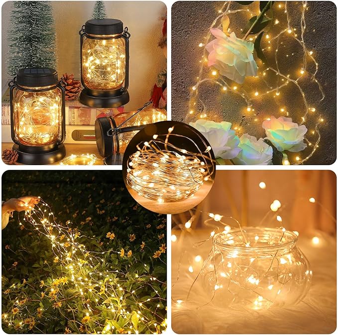 24 Pack LED Fairy Lights Battery Operated - 7ft 20 Led Waterproof Twinkle String Lights for Indoor Decor, Wedding, Garden, Christmas, Warm White String Lights