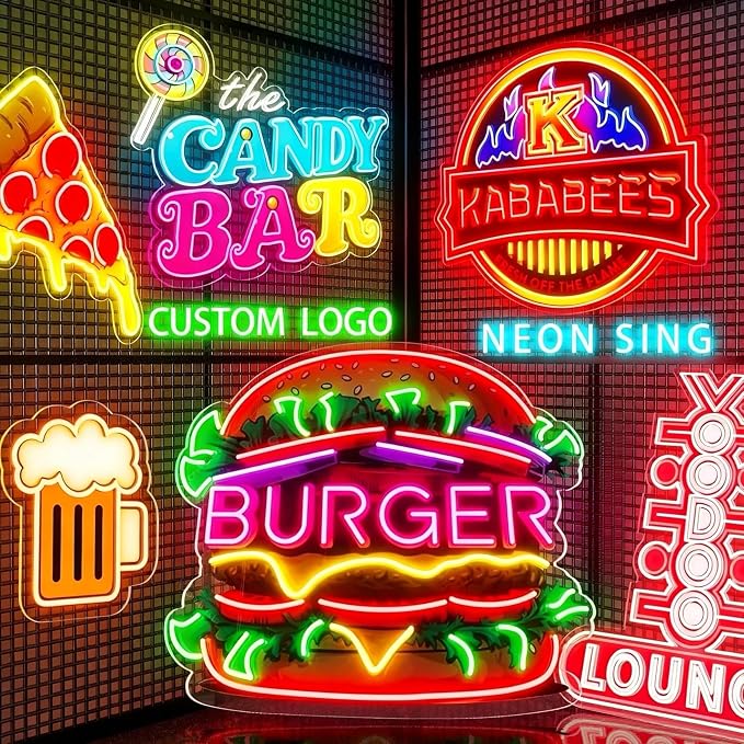Wakklia Custom Logo Neon Sign, UV Printed Store Neon Sign Customizable Large, Custom LED Logo Sign, Images Print Customized for Store Office Business Beauty Salon Shop Clubs Bands