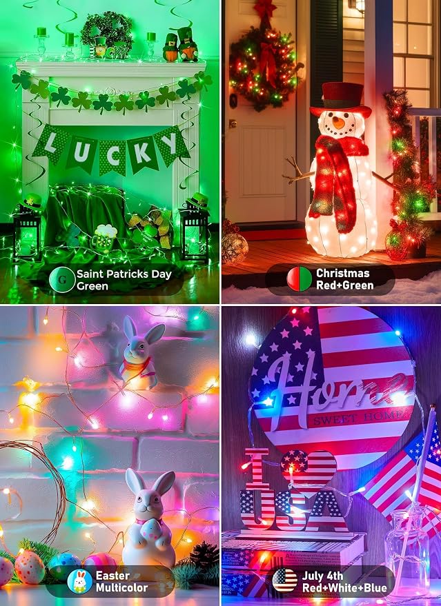 Minetom String Lights Color Changing - 22 Colors 66FT 200 LED Fairy String Lights with Remote,Twinkle Fairy Lights Indoor with 12 Lighting Modes, Pastel Easter Lights for Bedroom