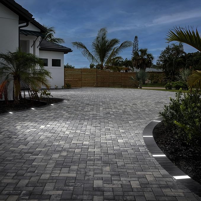 LUMENGY Paver Light 4x8 Inch (3.93x7.87), 5000K Daylight, Glare-Free Brick Lighting for Driveways, Walkways, Pool Decks and Patios, 12V Hardwired, IP67 Waterproof, Drive-Over Rated