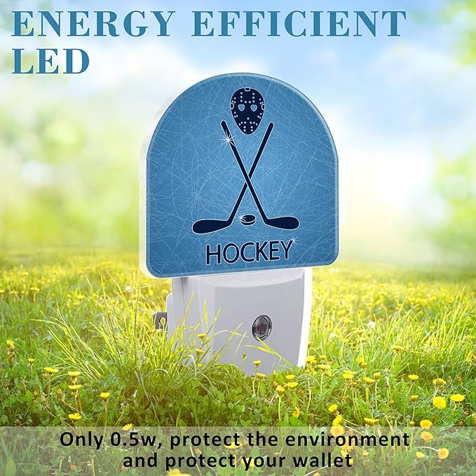 Hockey Mask Night Light with Dusk to Dawn Sensor for Kids & Adults, Room Decor, Hallway, Kitchen, Bathroom, Nursery, Stairs