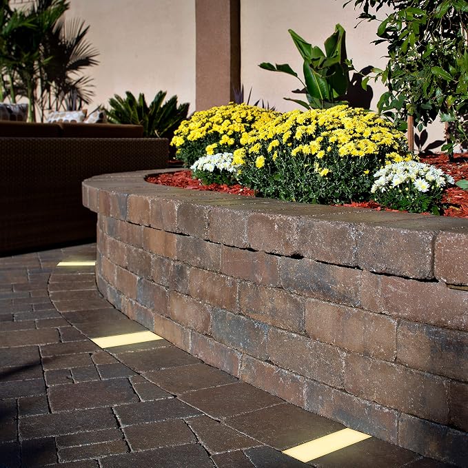 LUMENGY Paver Light 3×6 Inch (2.95 X 5.9), 2700K Warm White Glare-Free Illumination for Driveways, Pathways, Pool Deck & Patios, 12V AC/DC, Waterproof & Drive-Over Rated V2