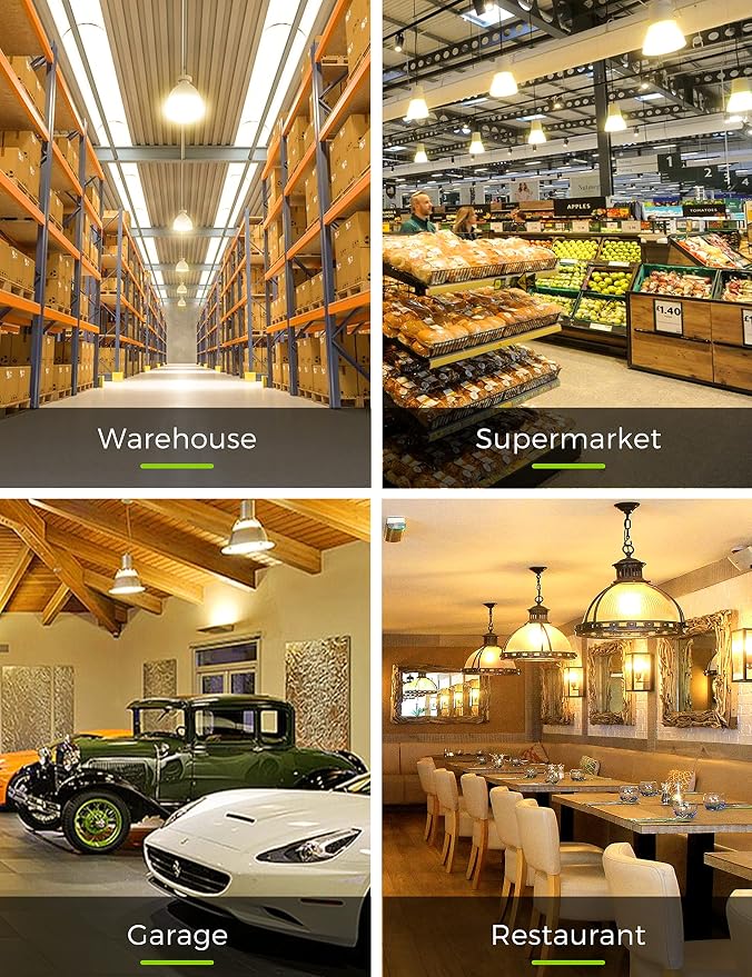 L LOHAS LED Super Bright Light Bulbs, 250-300W Equivalent | 3400LM E26 Garage LED Bulb, 3000K Soft White, 30 Watt High Lumen LED Bulb, w/E39 Adapter for Commercial Warehouse Factory Bac