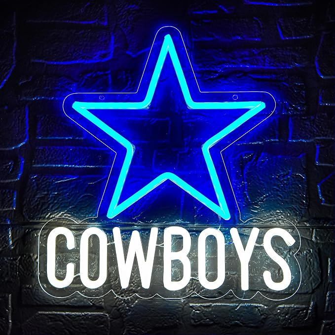 Football Neon Sign for Wall Decor Football Led Neon Light for Man Cave | Dimmable Rugby Team Logo Sign for Bedroom Club Bar Game Room Party Garage Decor Birthday Gifts for Men With Size 12.2*12.8 In