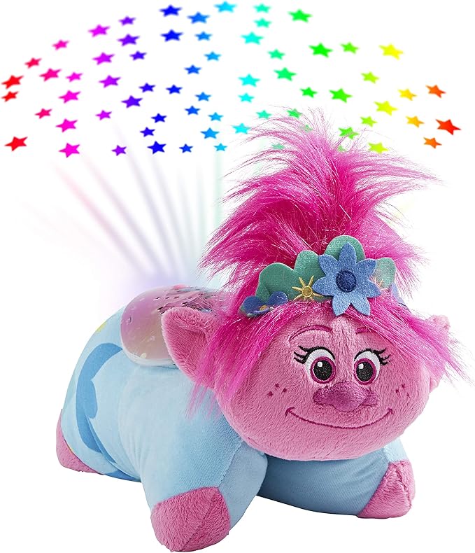 Pillow Pets DreamWorks Poppy Sleeptime Lite 11" – Trolls World Tour Stuffed Animal Plush Nightlight