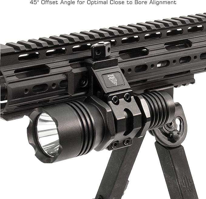 UTG Angled Offset Low Profile Ring Mount for Light Devices