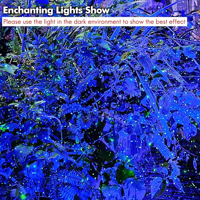 Firefly Garden Lights Laser Star Projector, Outdoor Decorative Lighting with Blue Nebula for Garden Indoor Outdoor