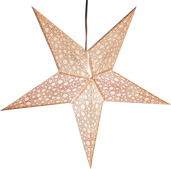 Fizz Paper Star Lantern with 12 Foot Power Cord Included