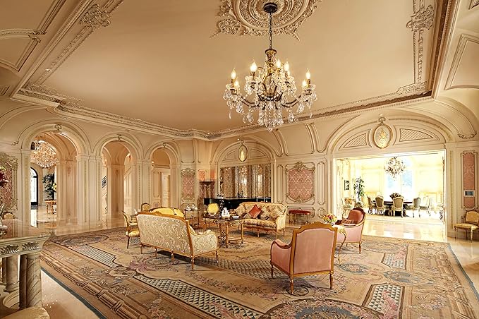 TOCHIC Vintage Chandelier for Living Room, 12 Lights Crystal Chandelier for Dining Room, 27.6" D Antique Bronze French Chandeliers Candle High Ceiling Pendant Light for Bedroom Kitchen Foyer Entryway