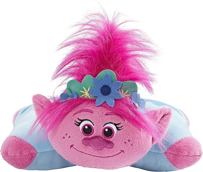 Pillow Pets DreamWorks Poppy Sleeptime Lite 11" – Trolls World Tour Stuffed Animal Plush Nightlight