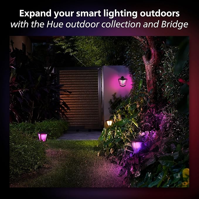 Philips Hue Calla Outdoor Smart Pathway Light, 3 Pack, White & Color Ambiance Walkway LED Lights, Weatherproof Low Voltage Lighting, Requires Bridge and Power Supply, Control with App and Voice