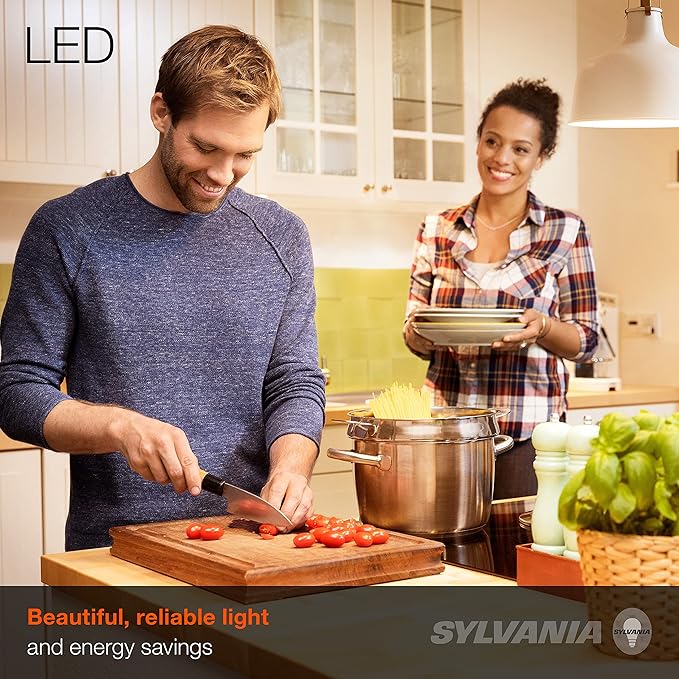Sylvania ECO LED Light Bulb, A19 60W Equivalent, Efficient 9W, 7 Year, 750 Lumens, 2700K, Non-Dimmable, Frosted, Soft White - 8 Pack (40821)