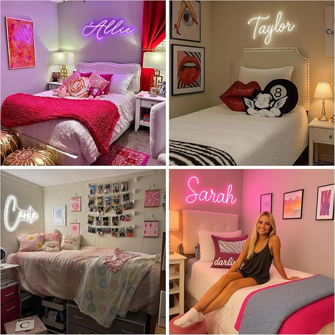 Large Custom Sign for Wall, Professional Personalized 3D Business Dorm Name Sign, Business Logo Sign for Salon Studio Reception Wedding Birthday Party Gift Storefont Bar Bedroom