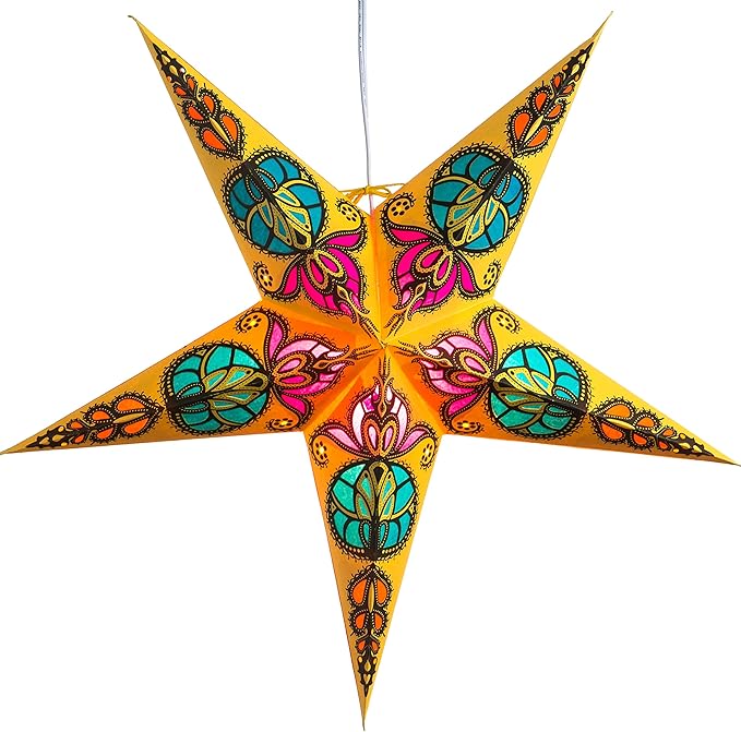 Trishul Paper Star Lantern with 12 Foot Power Cord Included