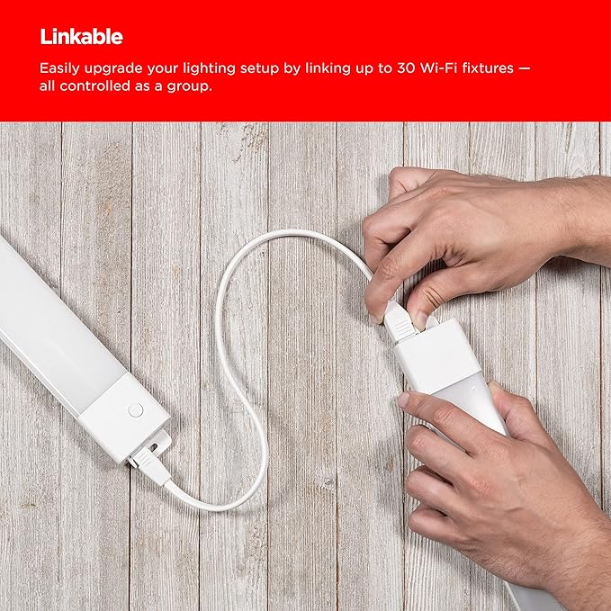 UltraPro 12 inch Plug-in Wi-Fi Under Cabinet Lights, Many White Settings from 2000K-6000K, Full Range Dimmable, Easy to Use Wi-Fi App, Programmable Schedule Under Cabinet Lighting, 65269