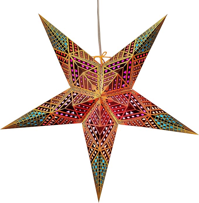 Crux Paper Star Lantern with 12 Foot Power Cord Included