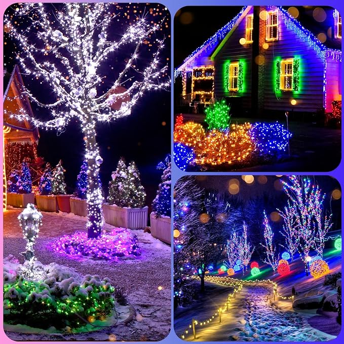 4 Pack 33FT 100 LED Fairy Lights Battery Operated with Timer & Remote, Waterproof Twinkle Lights Indoor Outdoor, 8 Modes Fairy String Lights for Bedroom Classroom DIY Wedding Decorations, Multicolor