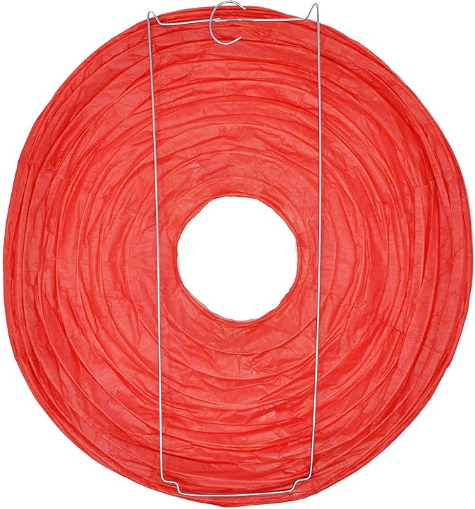 Mudra Crafts Red and Green Paper Lanterns Wedding Party Decorations - 12 in 10 Round Hanging Ceiling Lanterns, 10 Pack, Decorative Lamp Shades