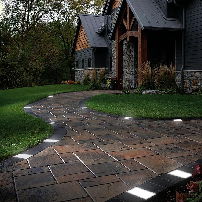LUMENGY Paver Light 4x8 Inch (3.93x7.87), 5000K Daylight, Glare-Free Brick Lighting for Driveways, Walkways, Pool Decks and Patios, 12V Hardwired, IP67 Waterproof, Drive-Over Rated