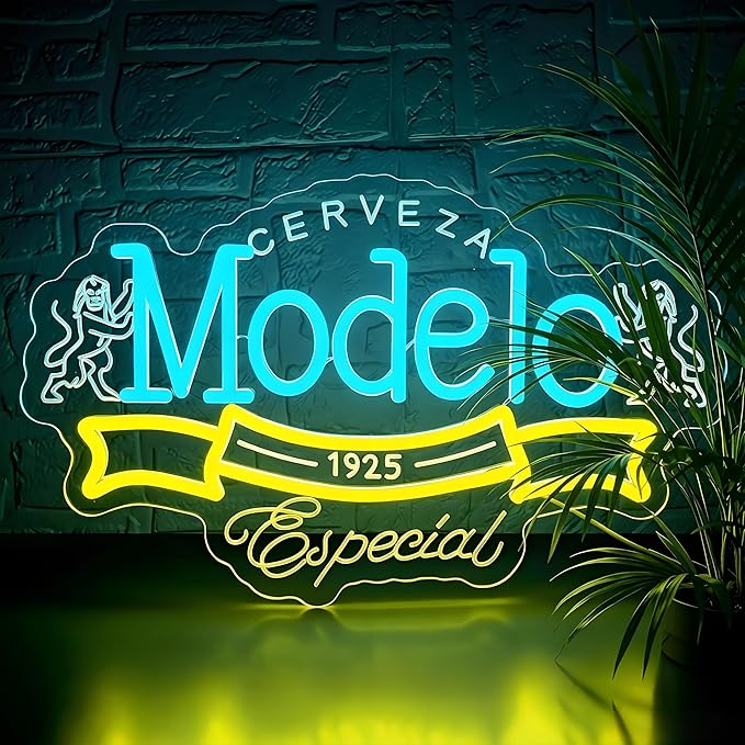 Beer Neon Sign for Wall Decor Bar LED Light for Man Cave | Dimmable beer neon light, bedroom, bar home store bistro party restaurant decor, birthday gifts, size 16.53*10.23 in