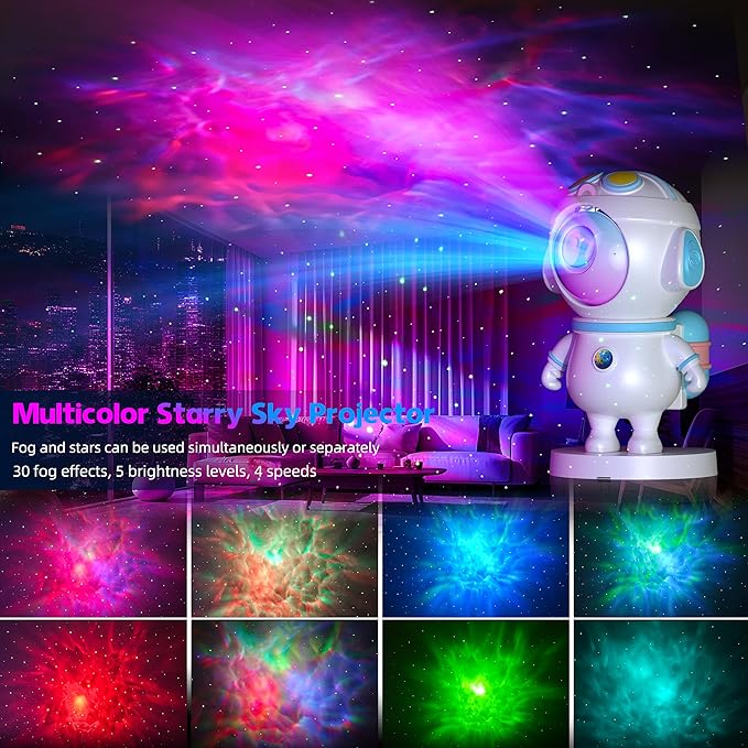 Astronaut Galaxy Projector Night Light with APP & Remote Control - 8 Color Nebula Star Projector for Bedroom, Kids Room, and Relaxation - Birthday Gift for Space Lovers of All Ages