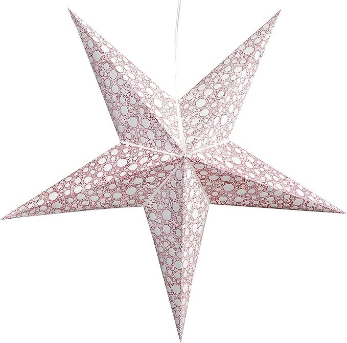 Fizz Paper Star Lantern with 12 Foot Power Cord Included
