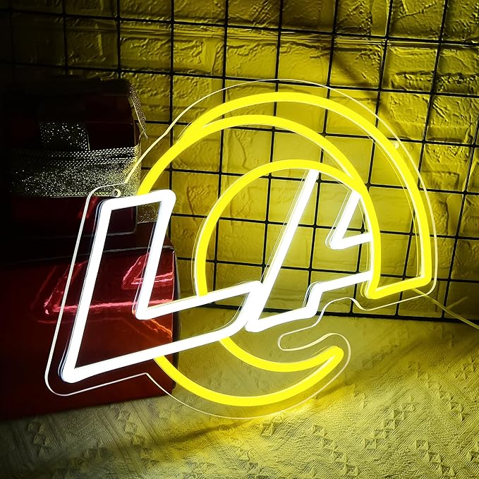 Football Neon Sign for Wall Decor Football Team Dimmable Led Neon Light for Man Cave Birthday Gifts for Rugby Fans Yellow Light Up Sign for Bedroom Party Club Bar Dorm Decoration Size16.1*11.8In(ZYLD267)