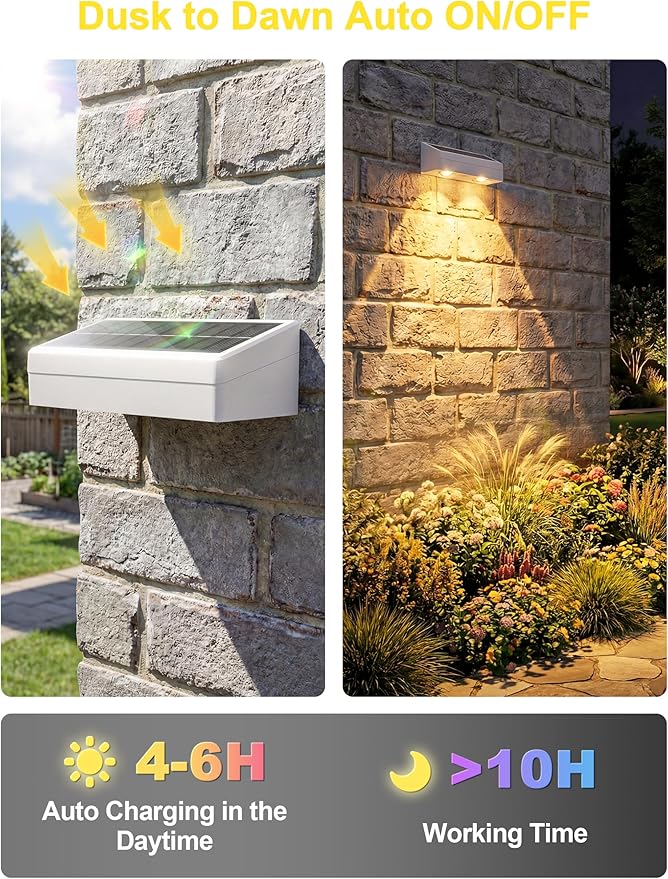 Fence Lights Solar Powered with Remote, 9 Fixed Colors ＆ Color Changing White Fence Lights Waterproof IP65 Dusk-to-Dawn LED Deck Lighting for Patio, Railing, Pool, Porch, Backyard, 12 Pack
