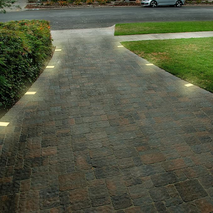 LUMENGY Paver Light 6x6 Inch (5.9x5.9), 2700K Warm White, Glare-Free Brick Lighting for Driveways, Walkways, Pool Decks and Patios, 12V Hardwired, IP67 Waterproof, Drive-Over Rated