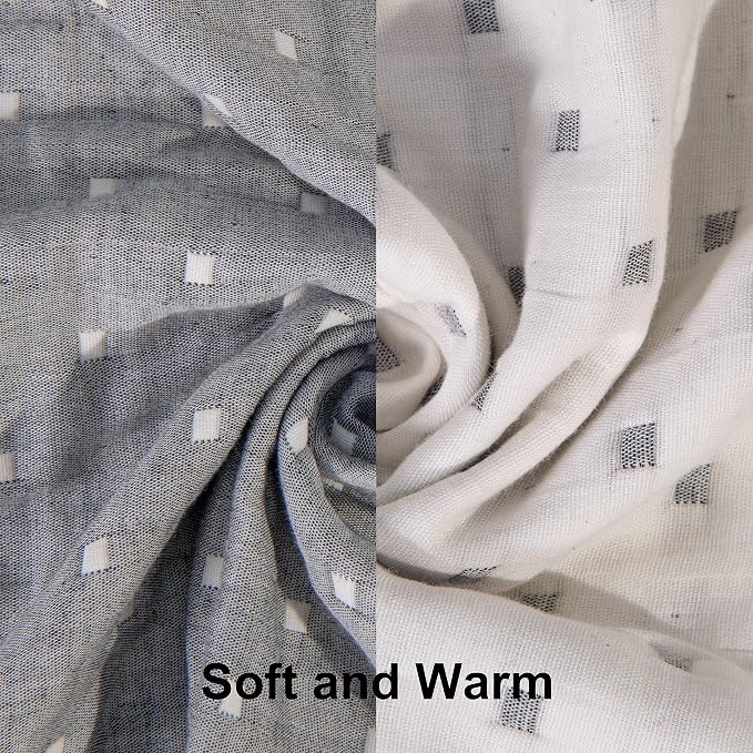 NTBAY 3 Layer Muslin Toddler Blanket, 30 x 40, Grey Dot | Breathable Muslin Cotton Outer Layers with Light Thermal Fill, Reversible for Stroller, Daycare, Travel, and Supervised Use
