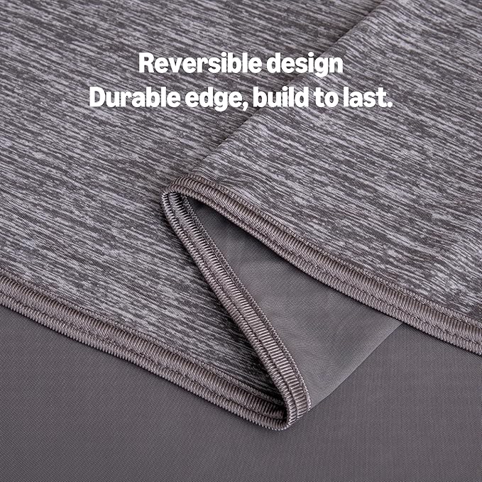 Amazon Basics Cooling Blanket for Hot Sleepers, Reversible Lightweight Thin Throw Blanket for Bed, Couch and Sofa, Queen (90" x 90"), Dark Gray