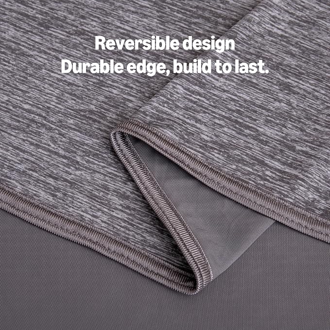 Amazon Basics Cooling Blanket for Hot Sleepers, Reversible Lightweight Thin Throw Blanket for Bed, Couch and Sofa, Throw (50" x 70"), Dark Gray